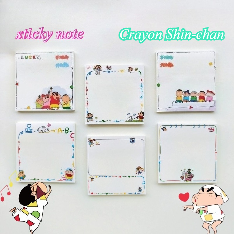 Stationery Supplier - Bloc-notes adhésif mignon Crayon Shin-chan, carnet