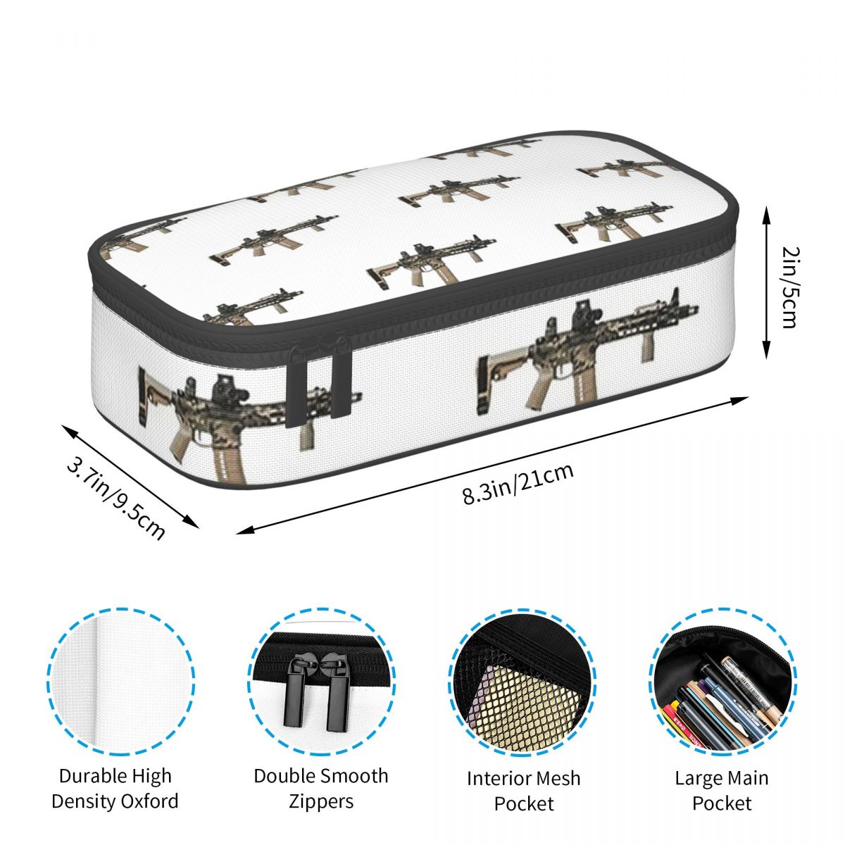 AR-15 Tan Camo Gun - Trousse à - Tan Stationery & Office Supply avis et prix
