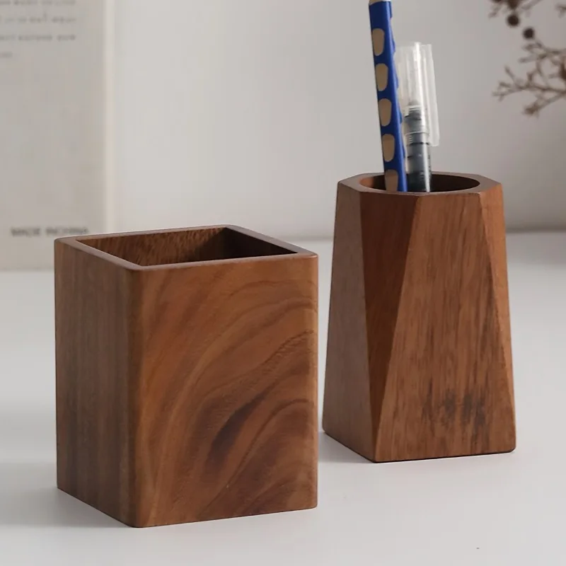 Porte-stylos en bois, un cylin - Stationery Office Supply Store avis et prix