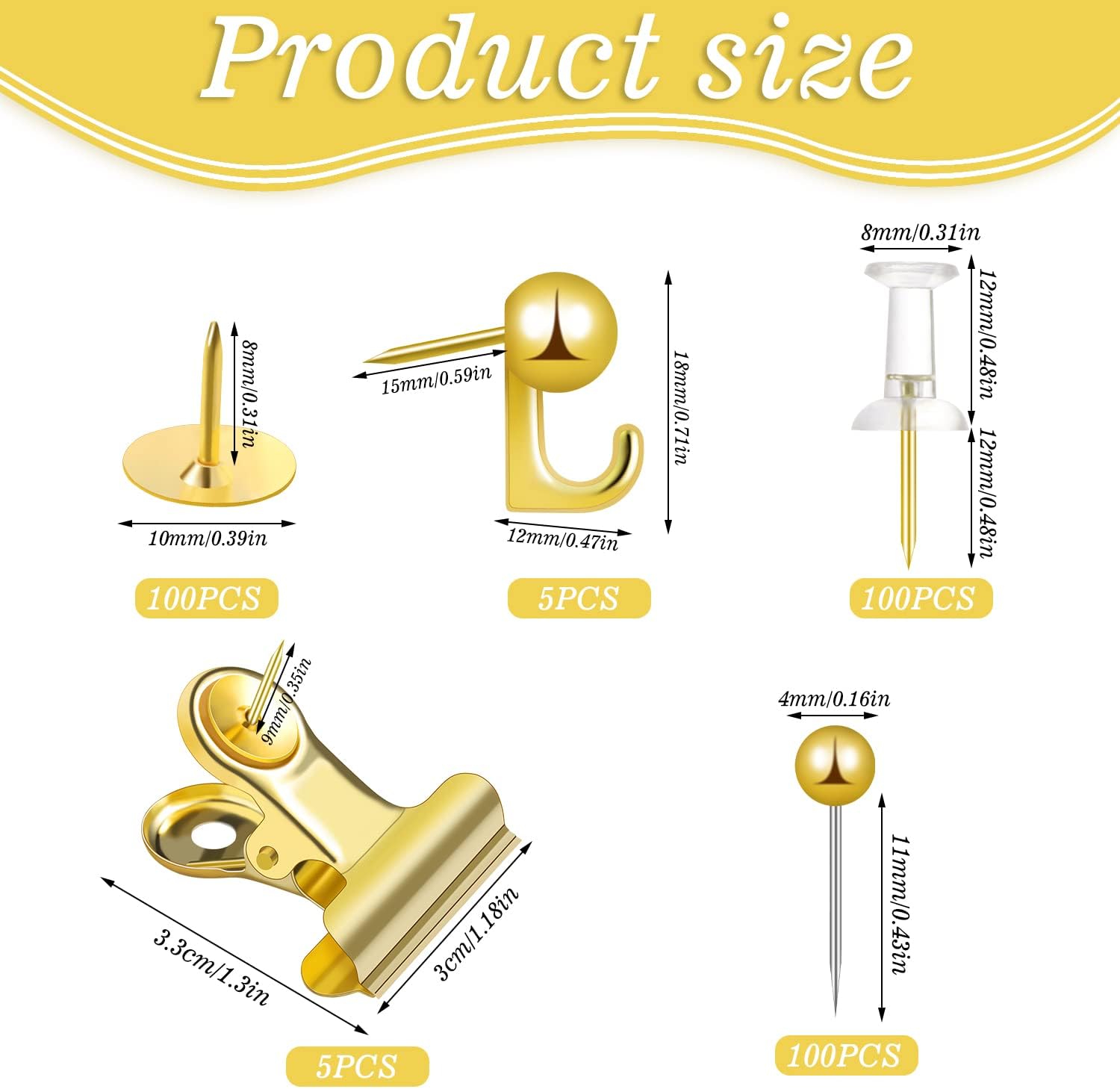 Ensemble de punaises pour clas - Binder Clip Assorted avis et prix